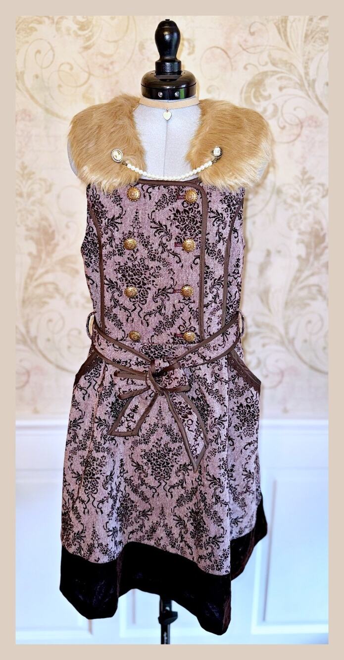 Axes Femme Floral Button Dress Tippet Set Size M Mori Girl Himekaji J Fashion